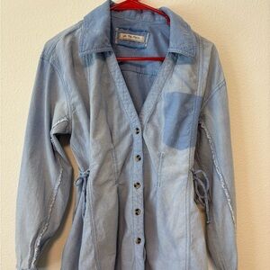Free People Denim Shirt | Size S | We The Free Boho Button-Up